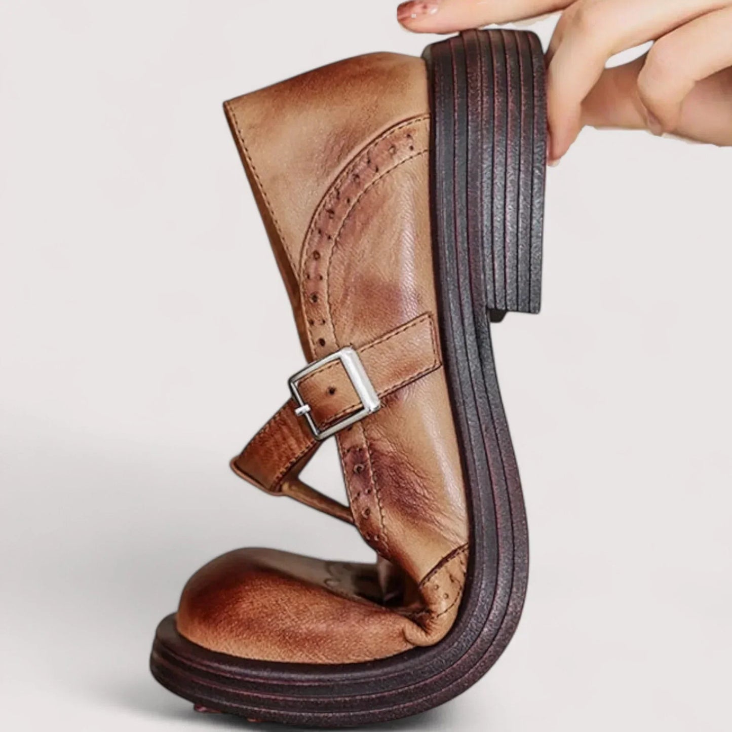 Damen Orthopädische Schuhe Bequem Mary Jane Atmungsaktives Leder