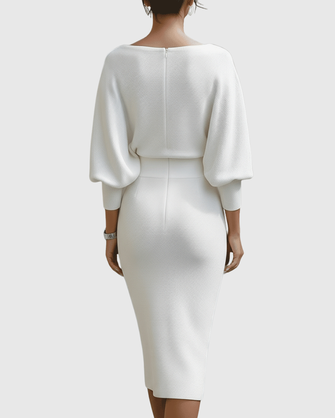 Elegantes Damen Midi-Kleid mit Drapierung