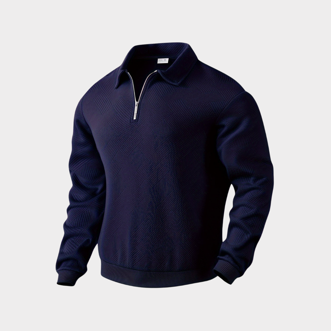 Herren Pullover Halb-Reißverschluss Bequem Freizeit