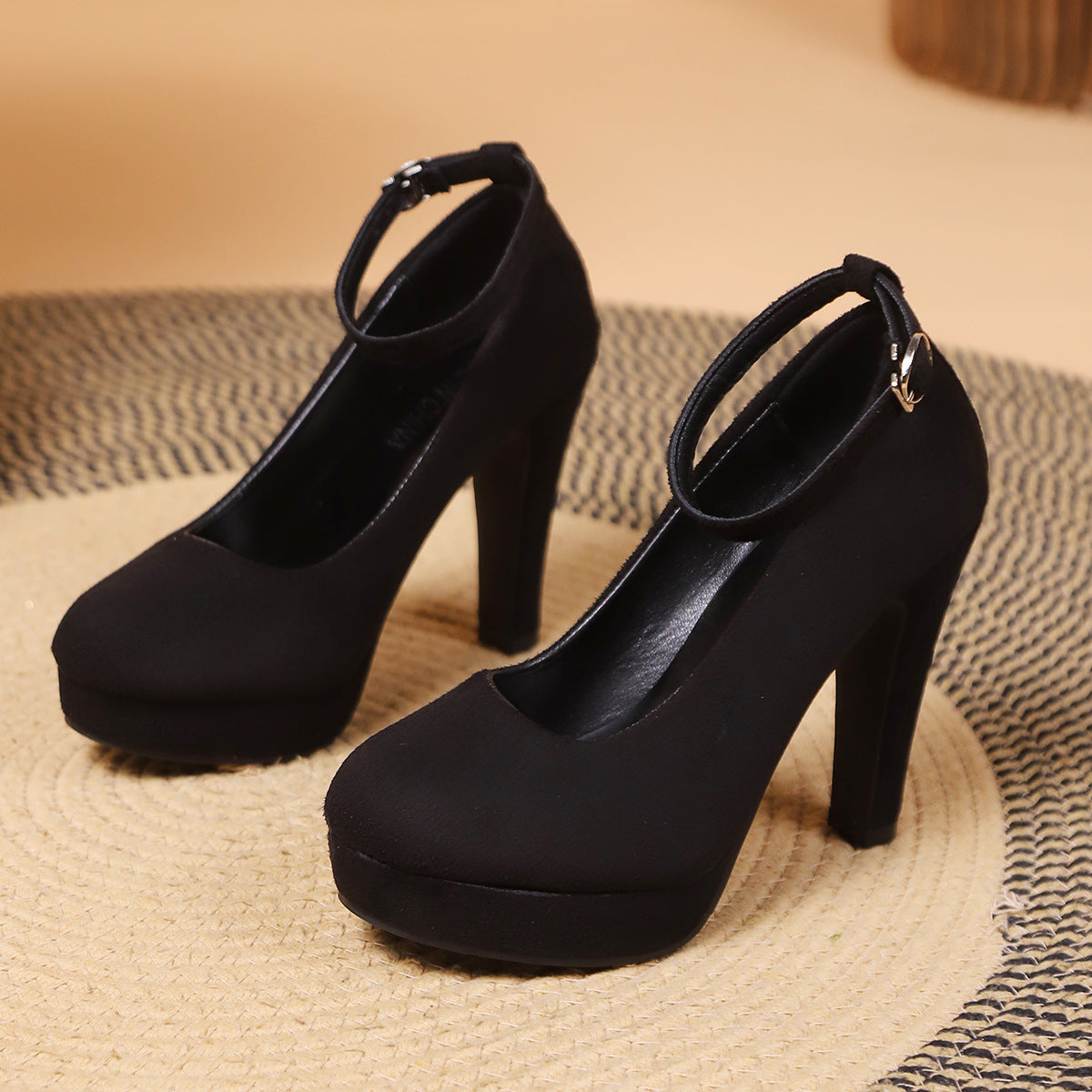 Damen High Heels Schnalle Elegante Pumps