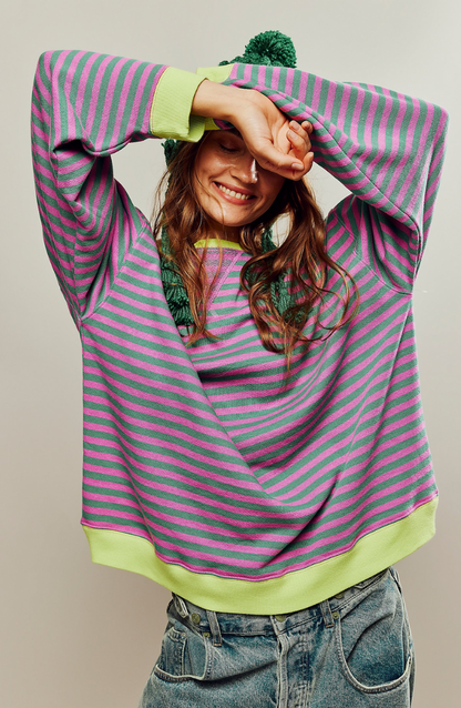 Damen Rundhals Pullover aus Strick für Frühling - Norvielle
