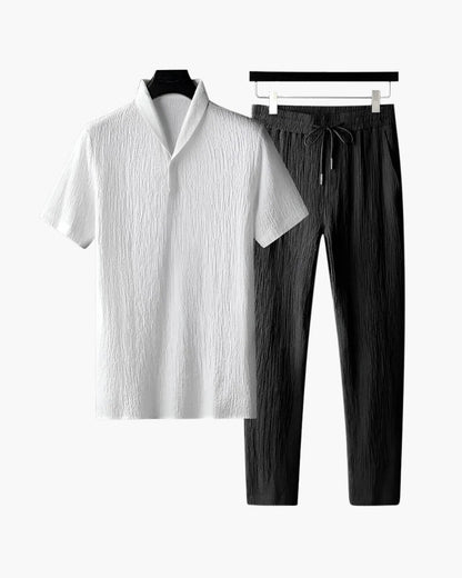 Herren SommerSet Kurzarmshirt Hose Zweiteiler