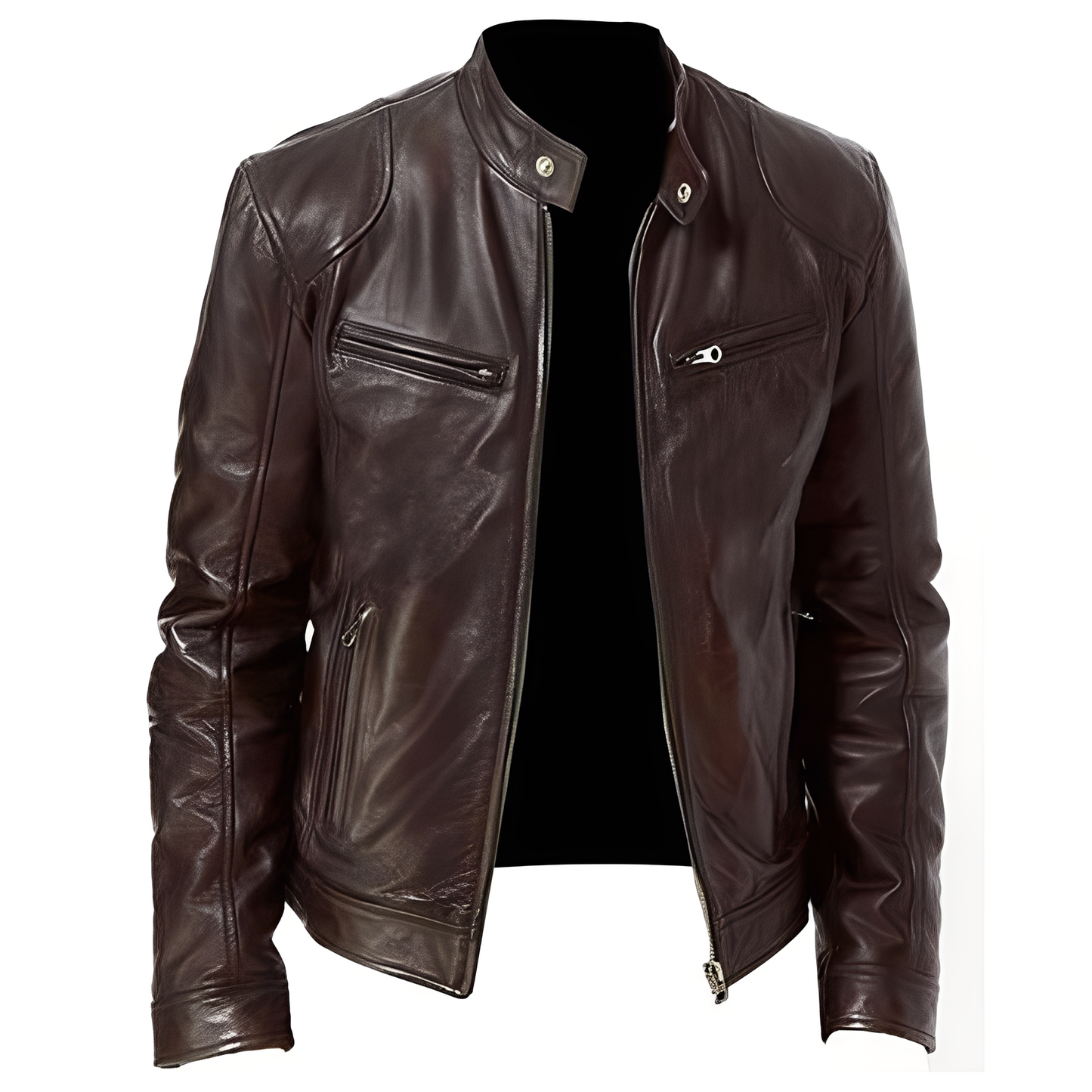 Männer Lederjacke PU Modern