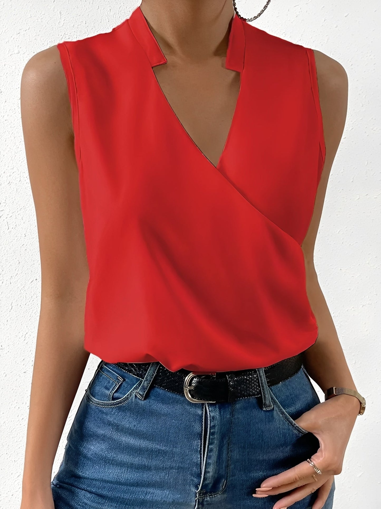 Damenbluse Ärmellos Sommerlich Elegante