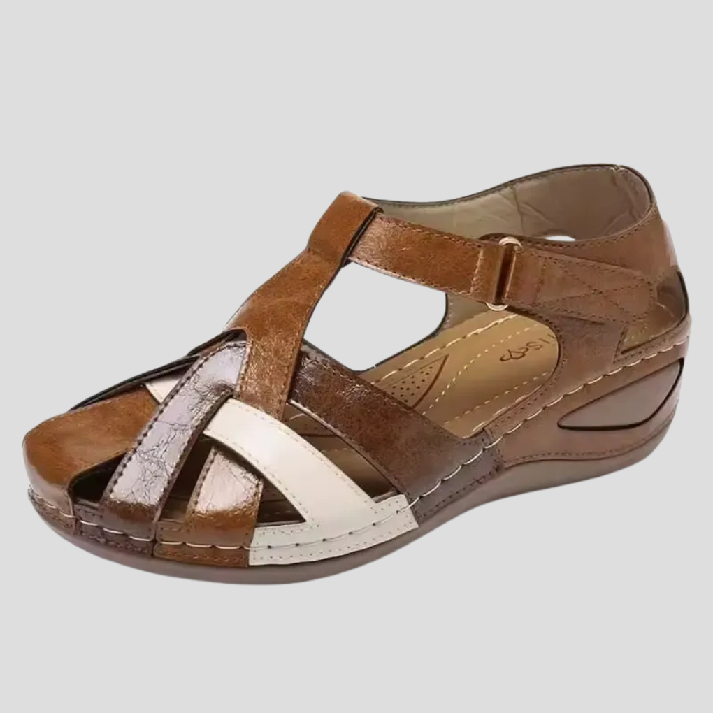 Damen Sandalen Leder Fußbett Arch Support