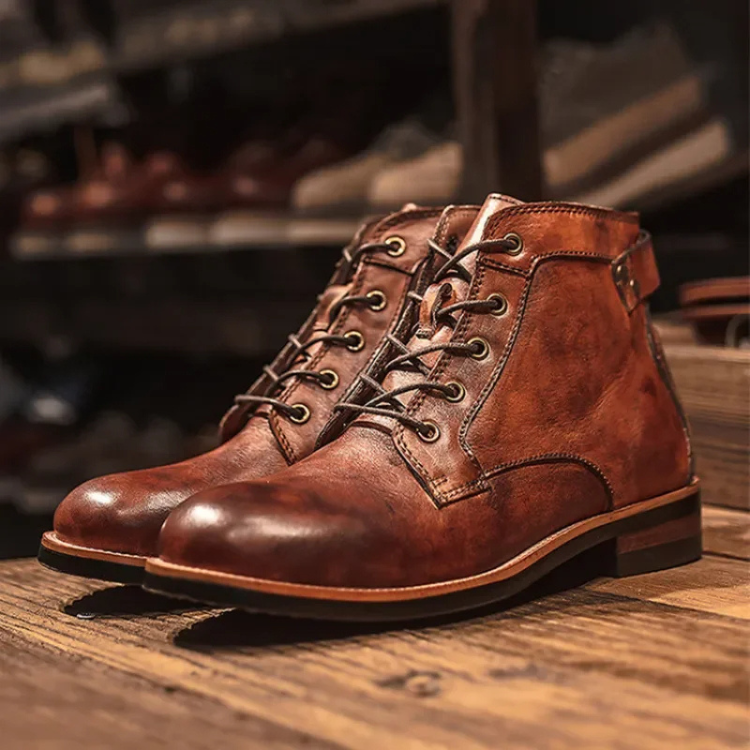 Herren Stiefeletten Lässig Schnürbar Bis Knöchel