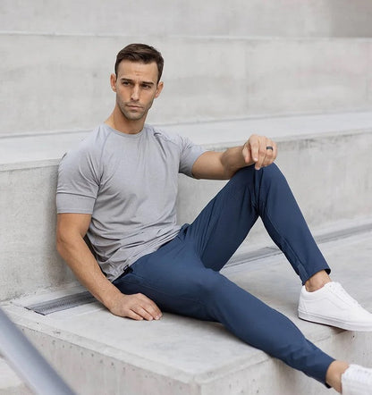 Männer Stretchhose Elastisch Schwarz - Norvielle