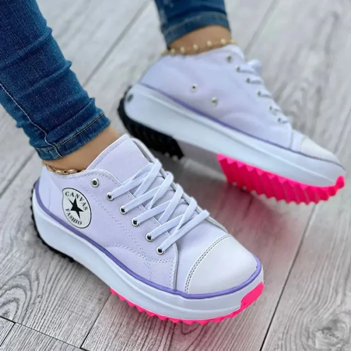 Orthopädische Laufschuhe Dicke Sohlen Schnürsenkel - Norvielle