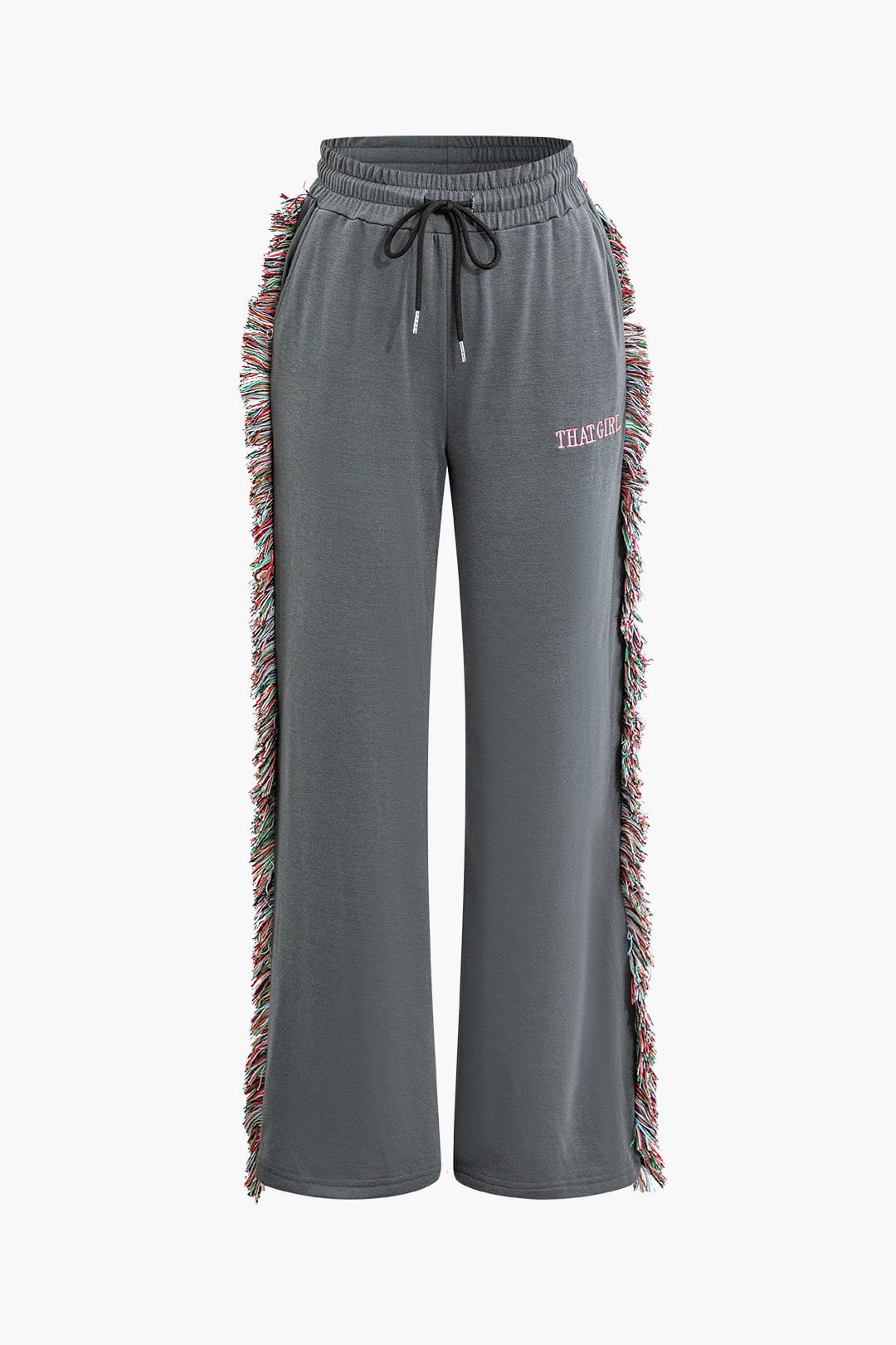Damen Freizeit-Outfit Fransen-Design Grün