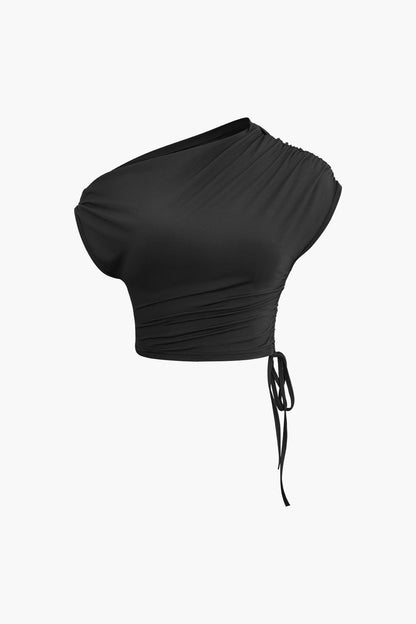 Damen Asymmetrisches One-Shoulder- mit Maxi-Rock