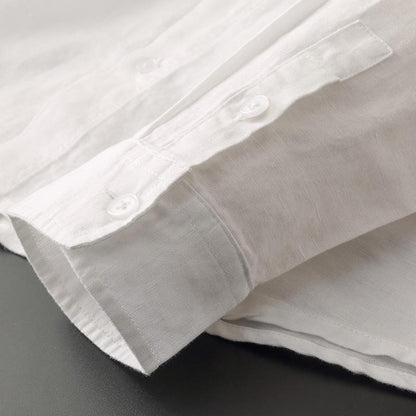 Herren Leinenshirt Langarm Kapuze Bequem