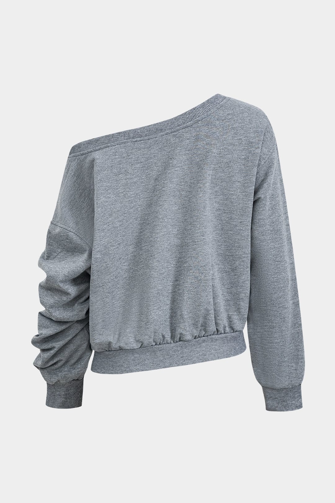 Damen One Shoulder Sweatshirt Minirock Set