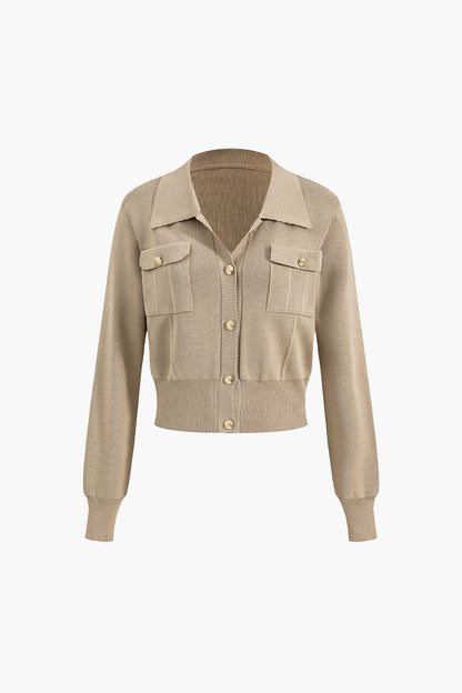 Damen Strickblazer Rock Kombination