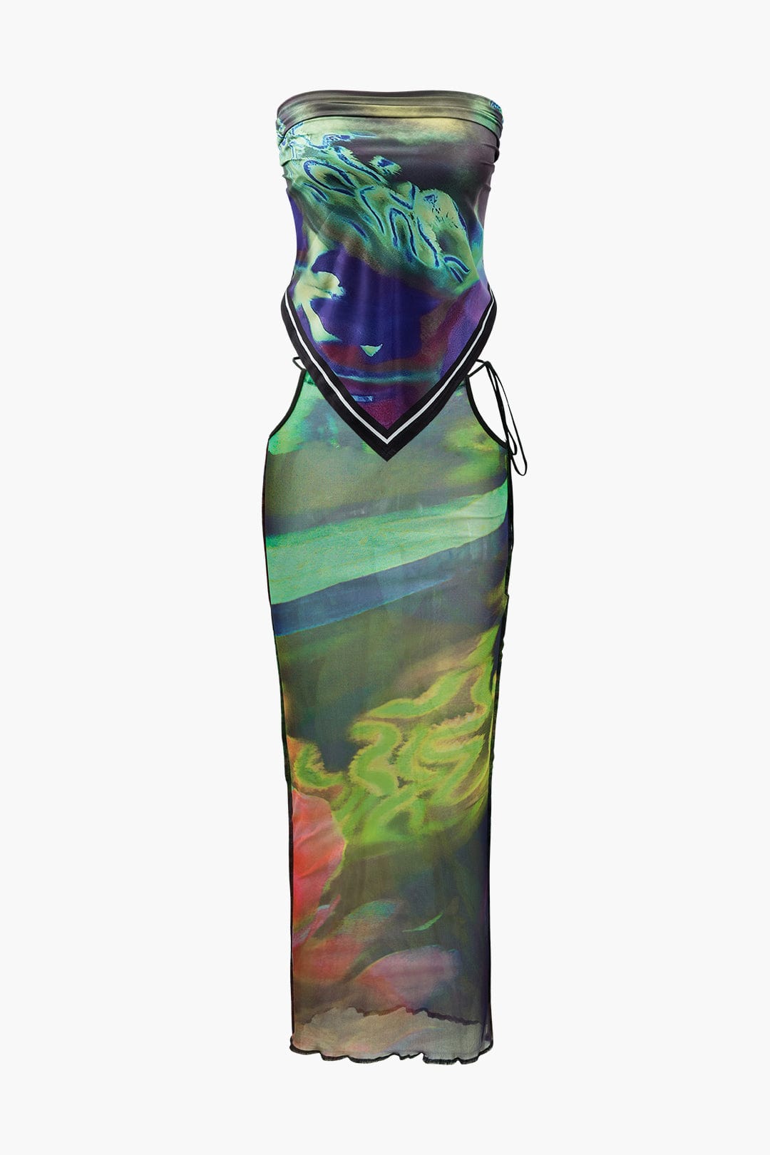 Damen Bandeau- Set Abstrakt Print