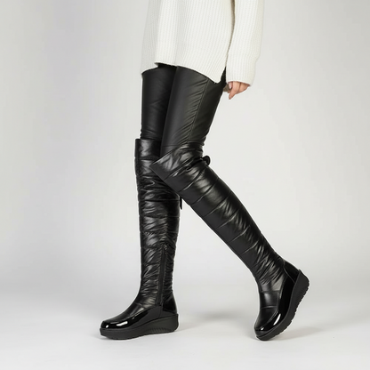 Damen Overknee Stiefel Gefüttert Warm