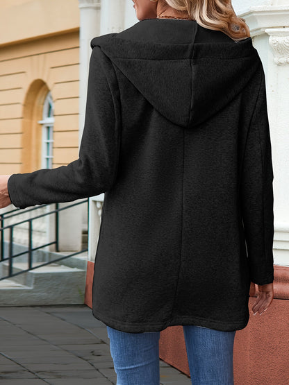 Kapuzenjacke Damen Polyester Baumwolle Komfortabel