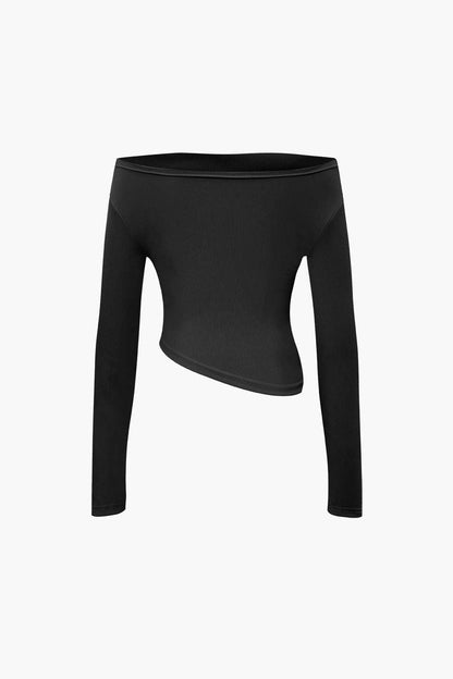 Damen Zweiteiler Asymmetrisch Weite Hosen Set