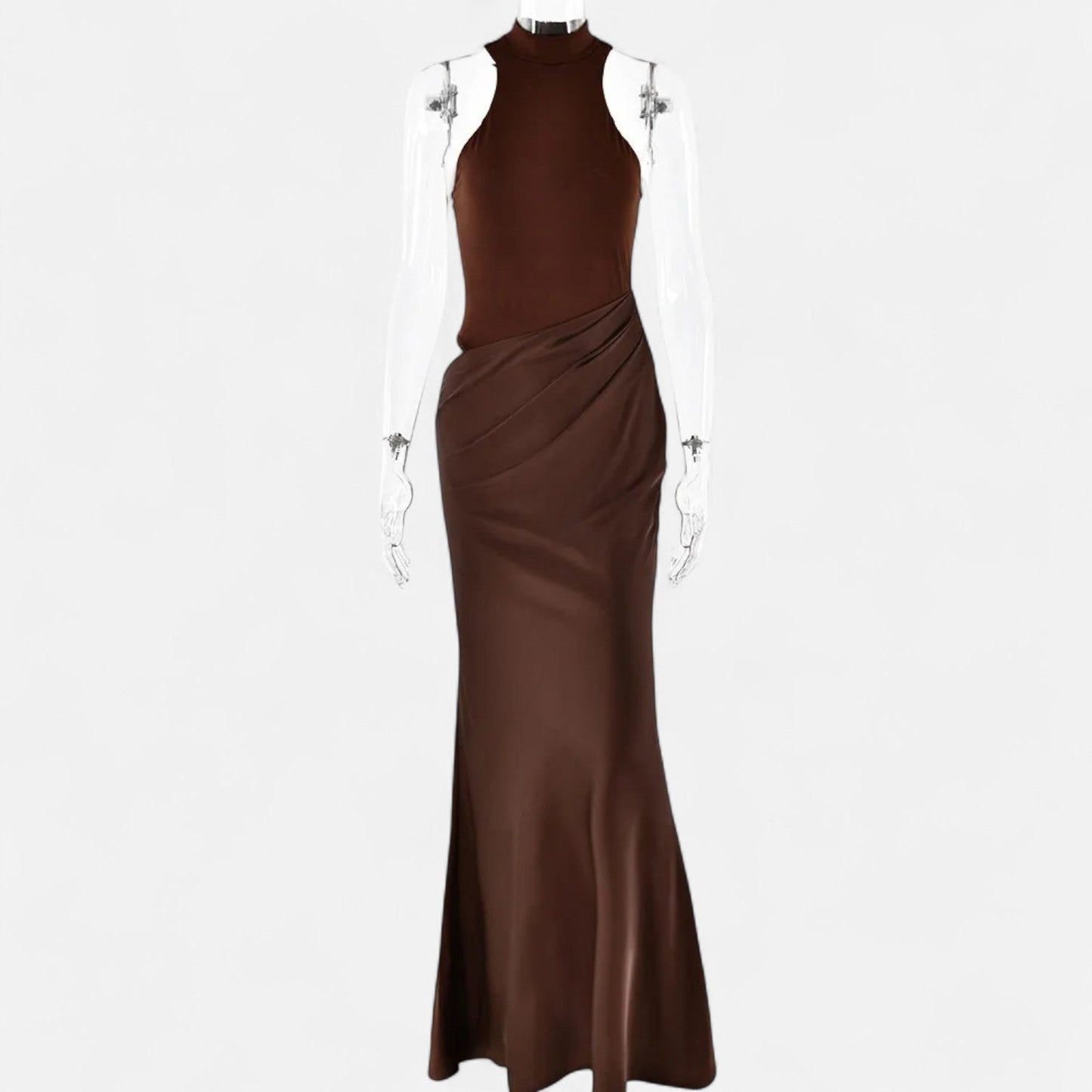Damen Maxikleid Neckholder Cut-Out-Sommerkleid