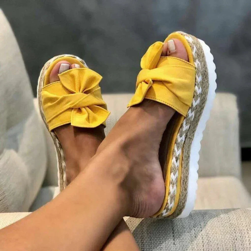 Damen Sandalen Schleifen Slip-On Sommer