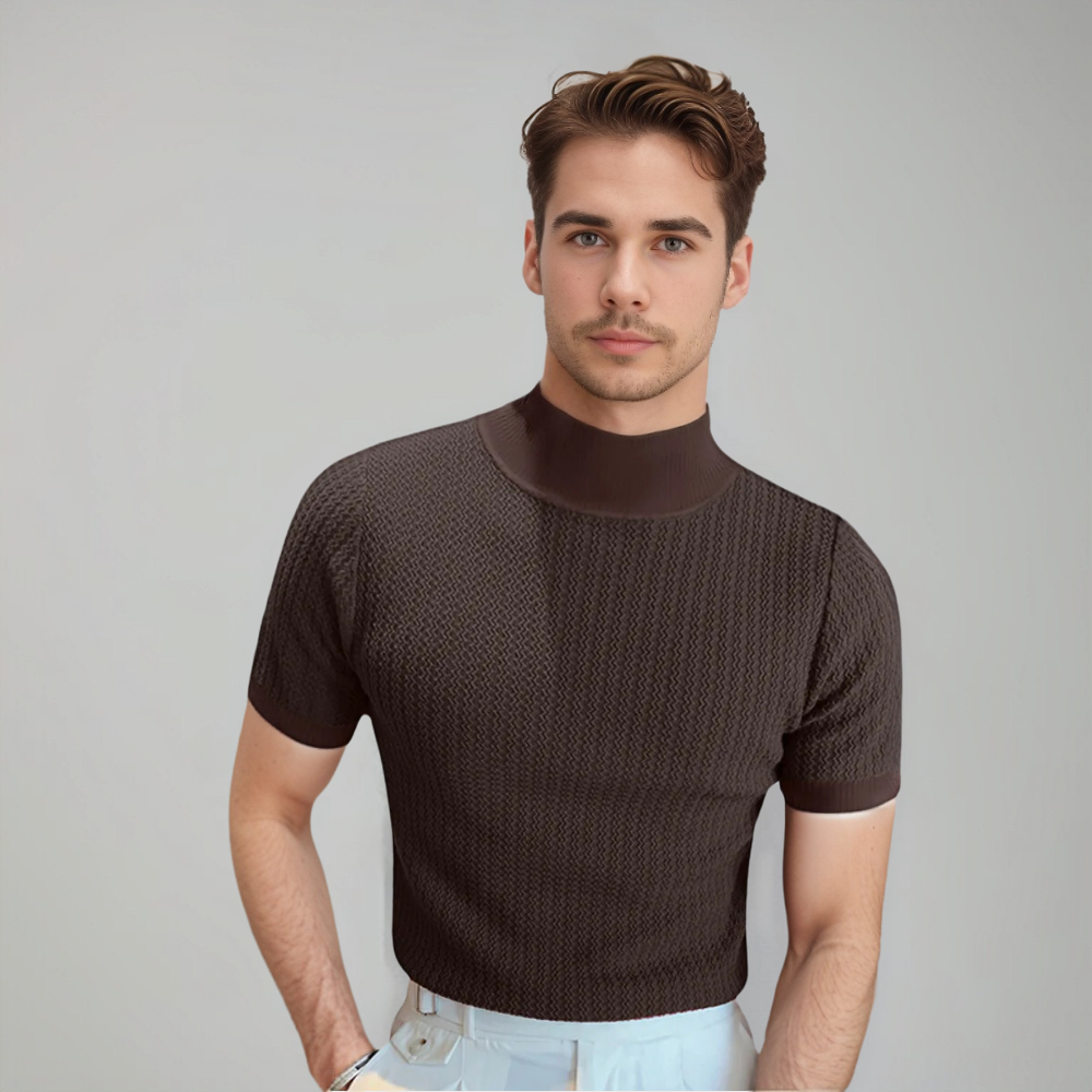 Herren Slim Fit Kurzarmshirt Modern Paolo