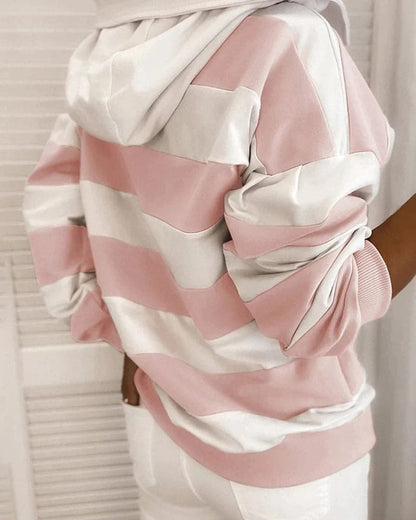 Damen Hoodie Weich Strickdetails Bequem