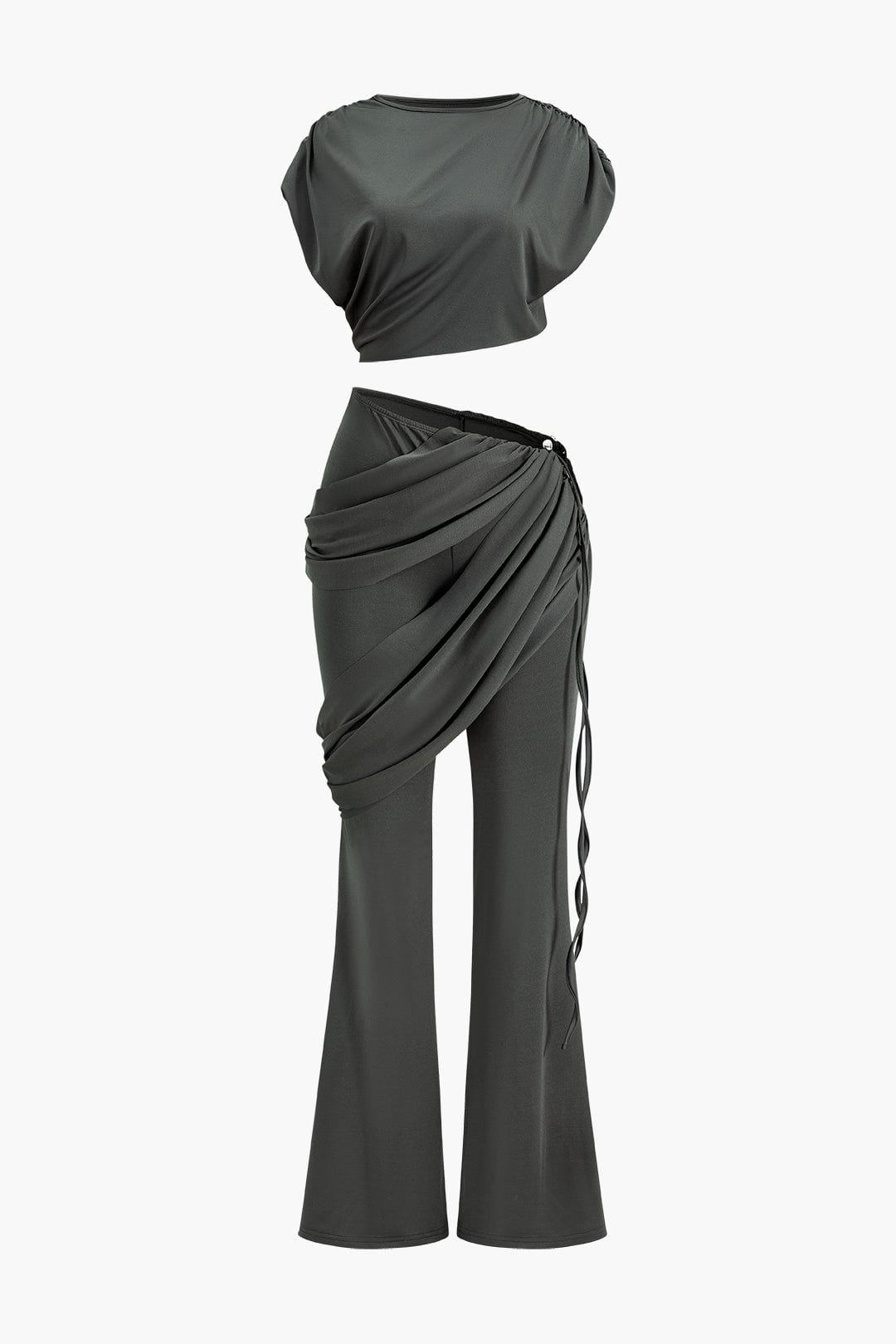 Damen Zweiteiler-Set Drapierung Elegantes