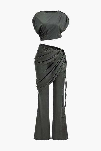 Damen Zweiteiler-Set Drapierung Elegantes