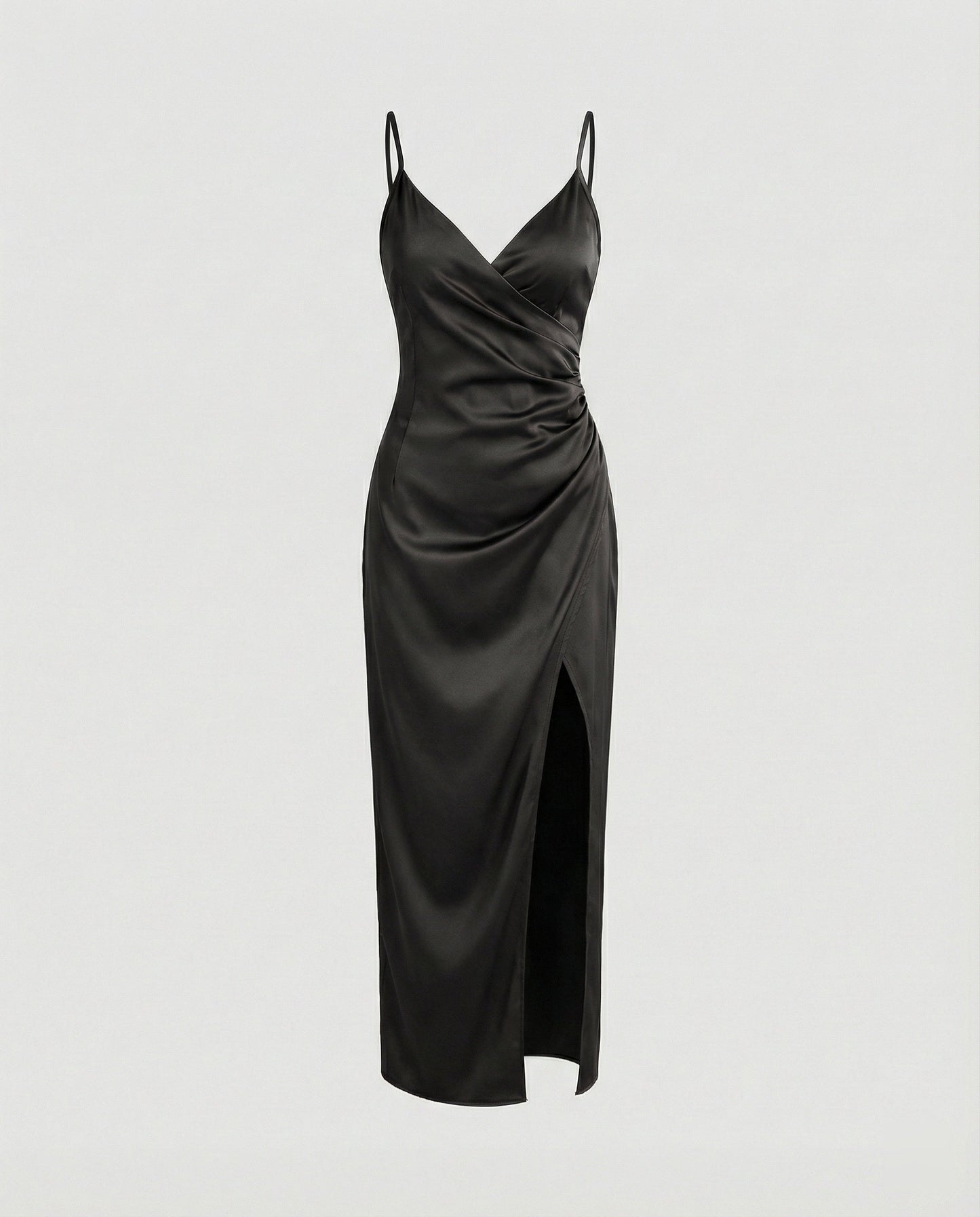 Damen Maxikleid Lang Mit Tiefem Ausschnitt Elegantes Design