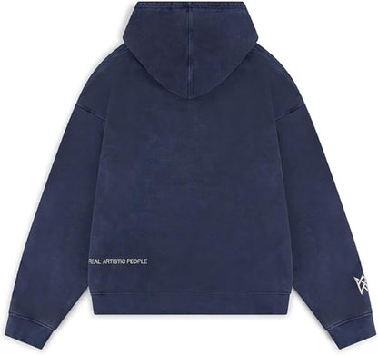 blauer hoodie mit strasssteinen for the culture streetwear