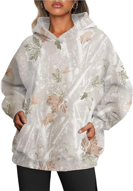 Herren Camo Hoodie Oversize Camouflage Druck - Norvielle