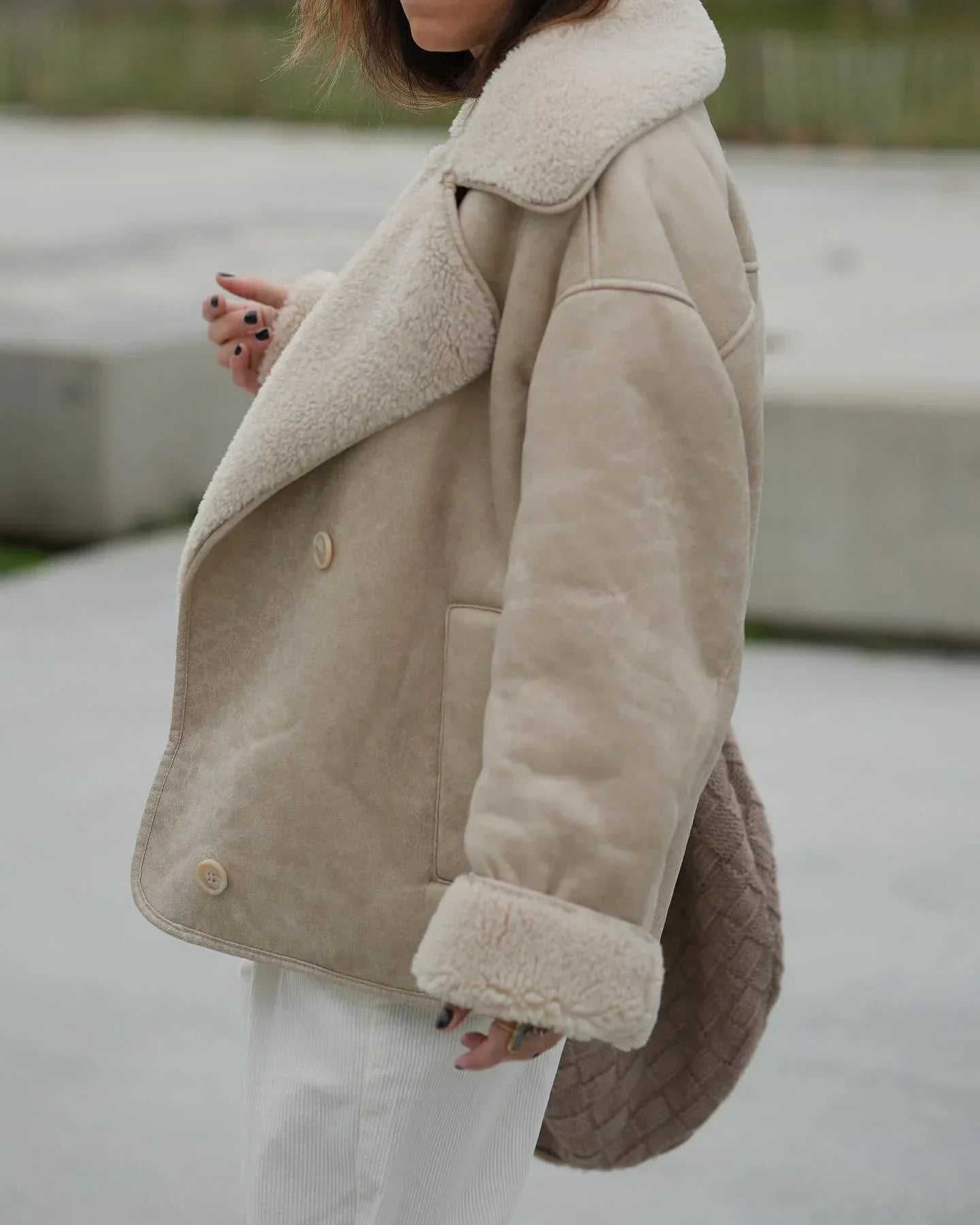 Lederjacke Damen Fleece-Innenleben