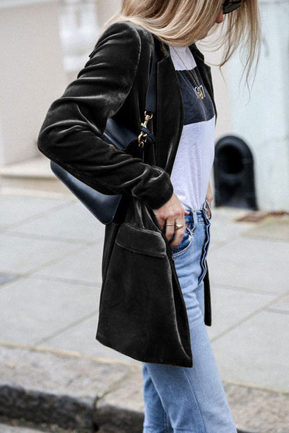 Damen Blazer Langärmlig Elegant