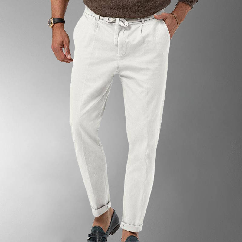 Herren Slim-Fit Cordhose mit Kordelzug - Norvielle
