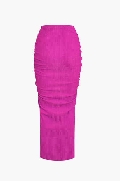 Damen Zweiteiliges Set Raffung Bekleidung