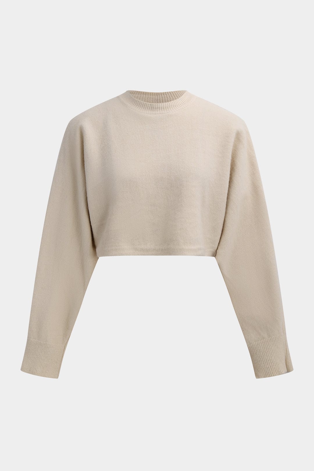 Damen Strick Zweiteiler Set Crop Oberteil Figurformend