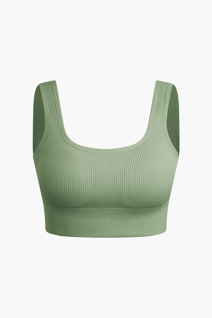 Damen Sport-Set Nahtloses Crop- Yoga-Shorts