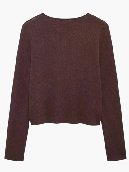 Damen Strick-Cardigan Doppelreihig Warm