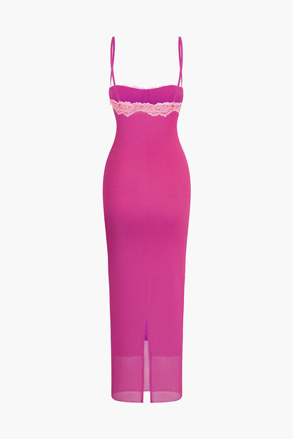 Damen Midi-Robe mit Camisole-Oberteil
