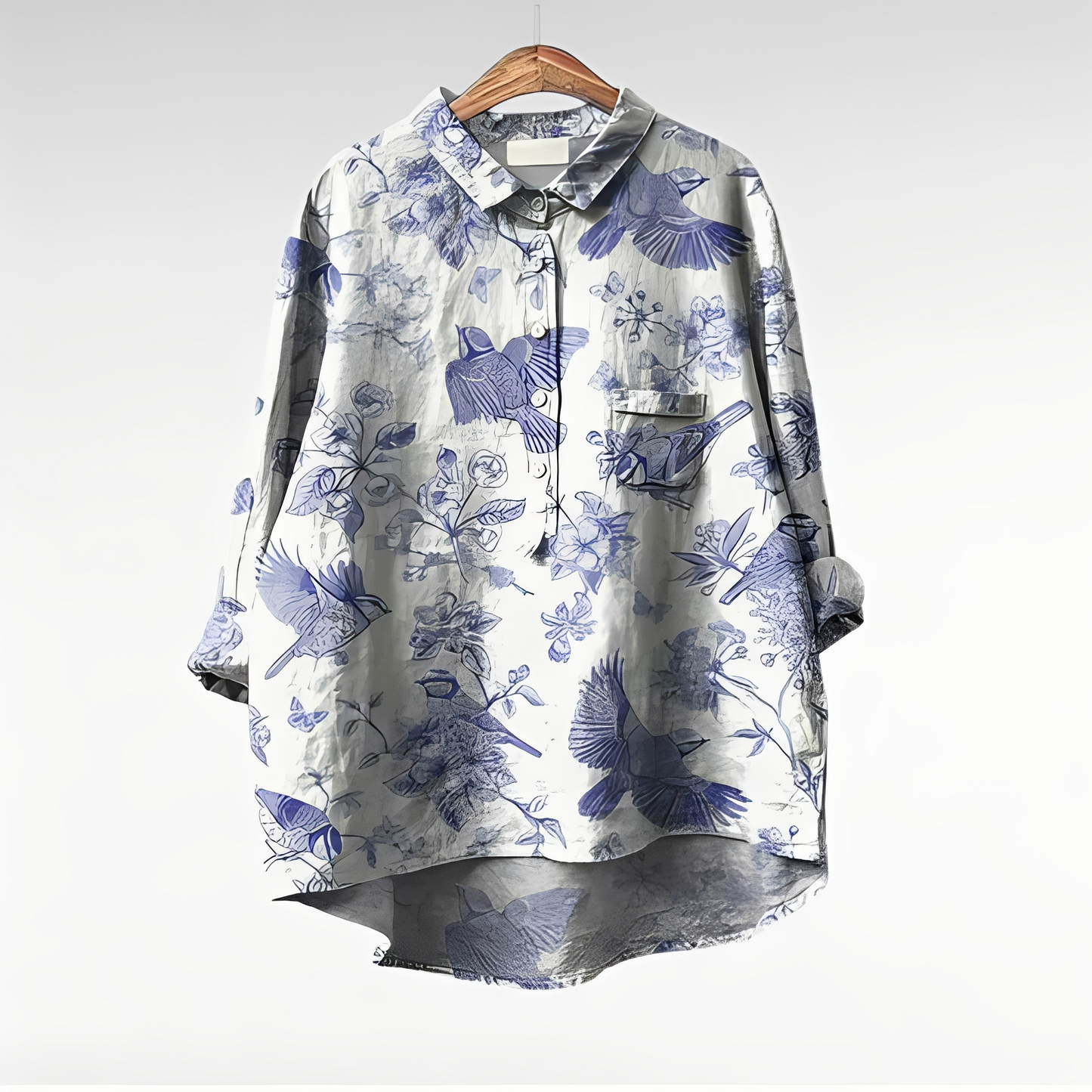 Damen Bluse Blumenmuster Elegante Frauenbluse
