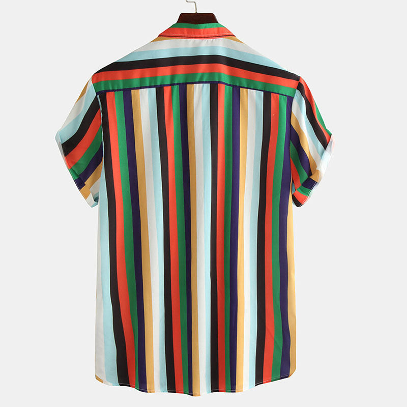 Herren Hemd Streifen Klassisch Vintage Look