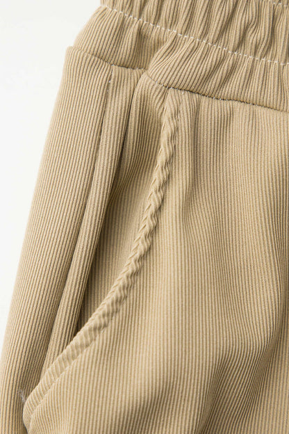 Damen Zweiteiler Asymmetrisch Weite Hosen Set