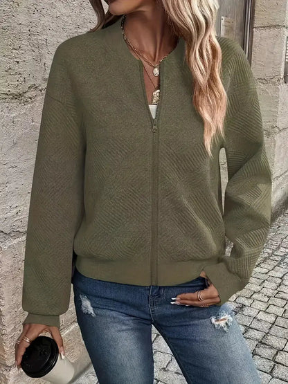 Damen Strickjacke Mit Reißverschluss Modern