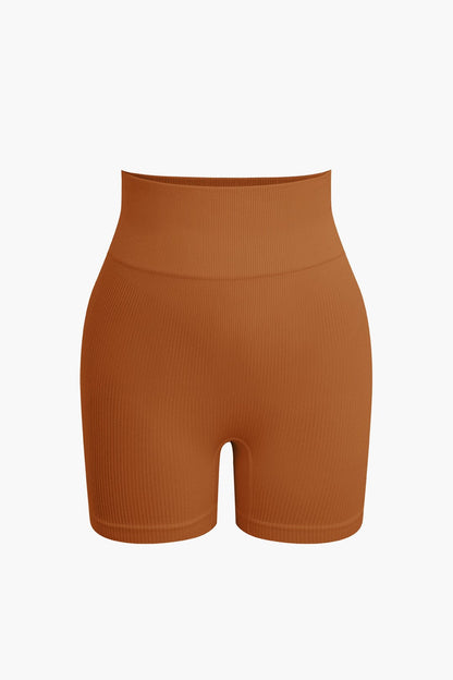 Damen Sport-Set Nahtloses Crop- Yoga-Shorts