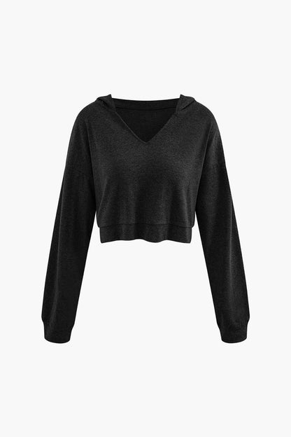 Damen Hoodie Midi Kleid Set Zweiteiler Lässig