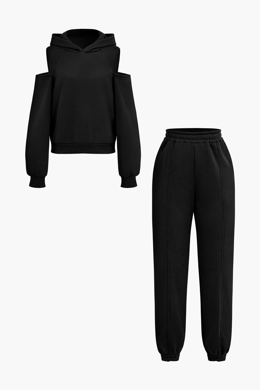 Damen Hoodie-Set mit Cut-Outs Trendy