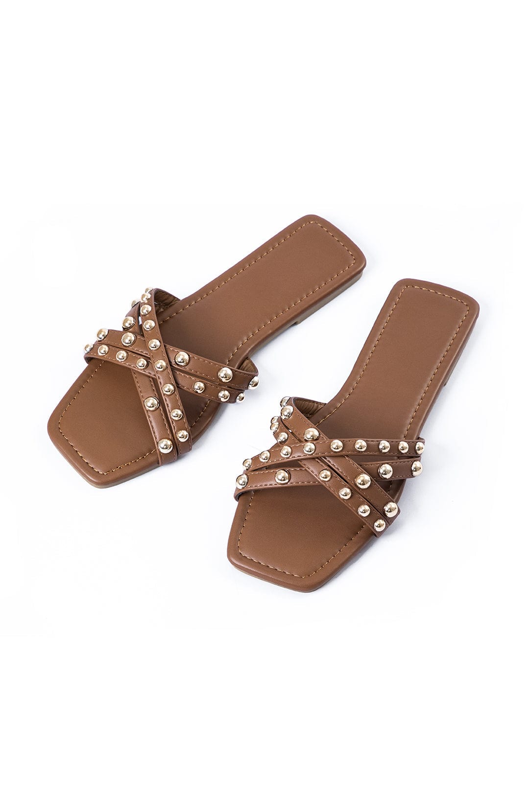 Damen Sandalen Nieten Schwarz Sommer - Norvielle