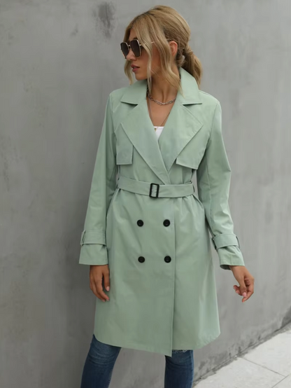 Damen Trenchcoat Doppelreihig Klassisch