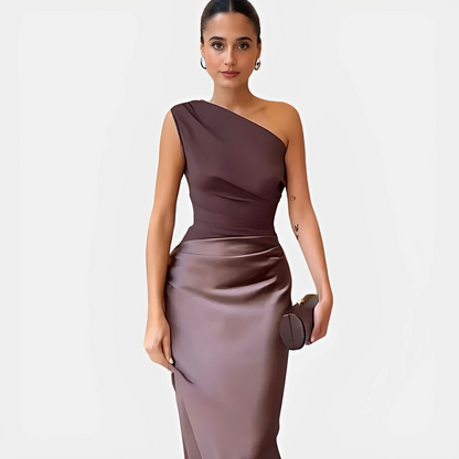 Damen Asymmetrisches Kleid Modern Eleganz