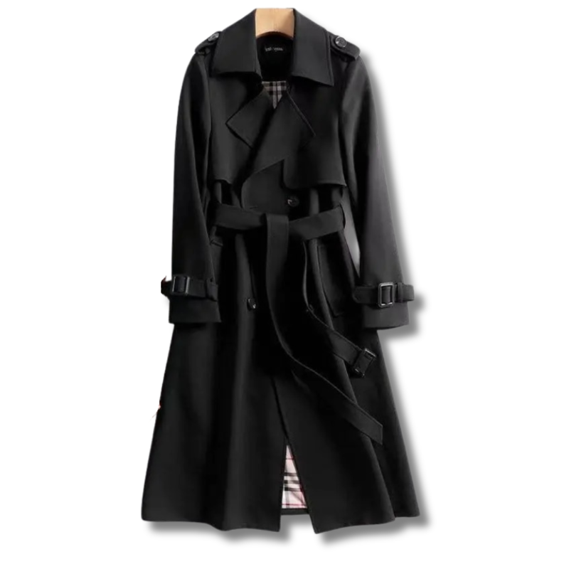 Damen Trenchcoat Klassisch Gürtel Winter