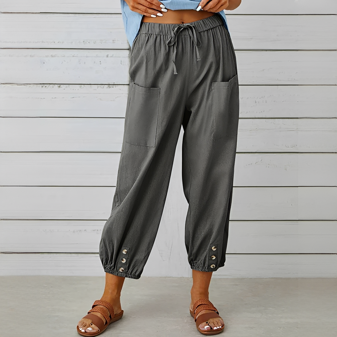 Damen Sommerhose Leichte Elegante Hosen